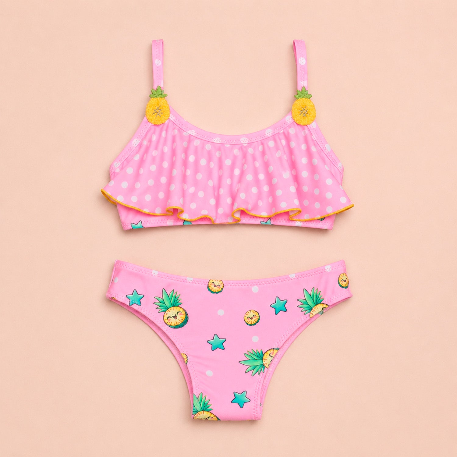 Bikini Bimba con Volant fantasia Cute Ananas