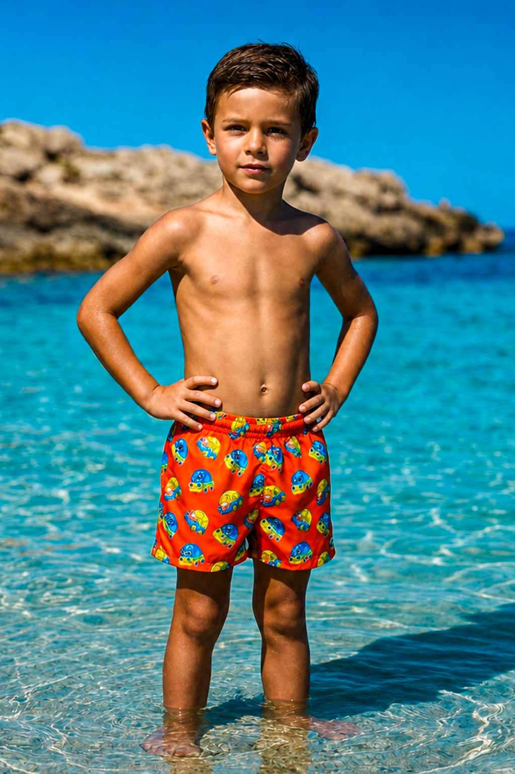 Short Bimbo Tactel fantasia macchinine