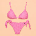 Bikini triangolo donna sangallo rosa