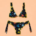 Bikini triangolo a vela bimba fantasia polipetti multicolor