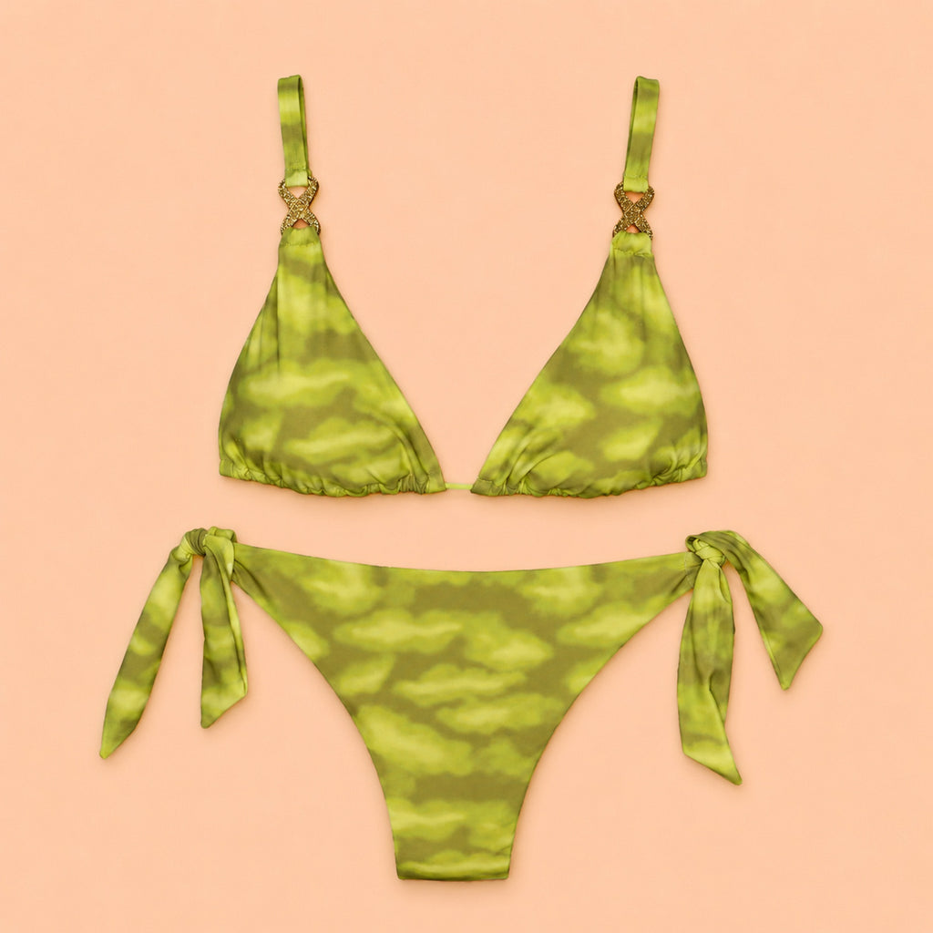 Bikini triangolo donna fantasia maltinta