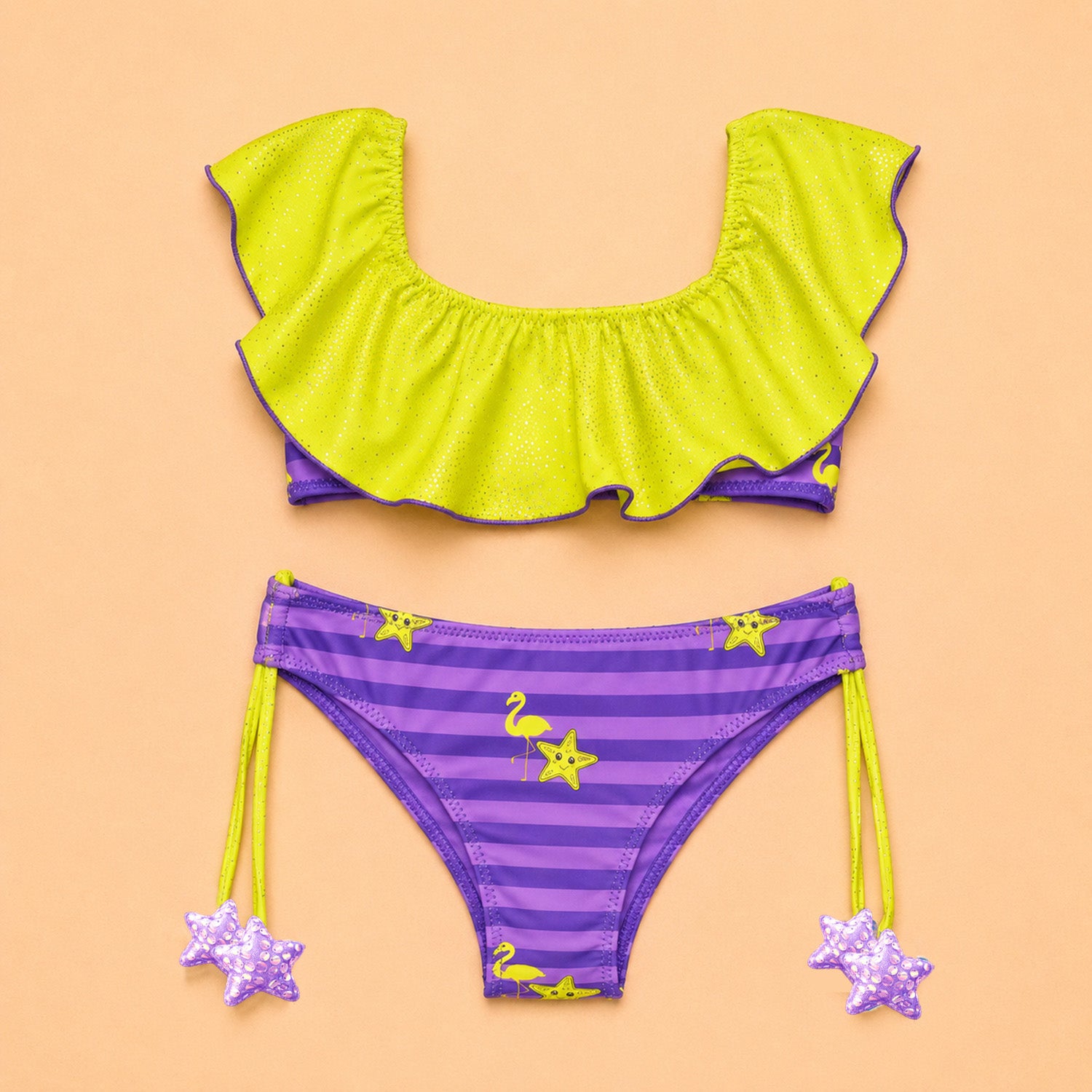 Bikini bimba con volant fantasia marina