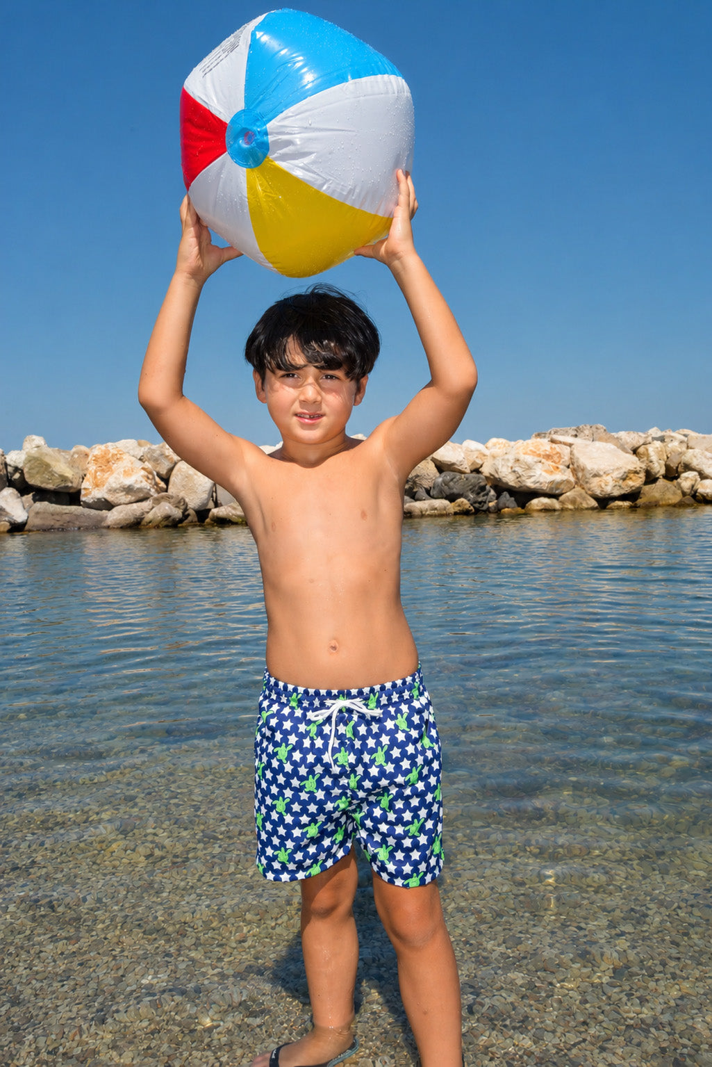 Short mare bambino stelle e tartarughe