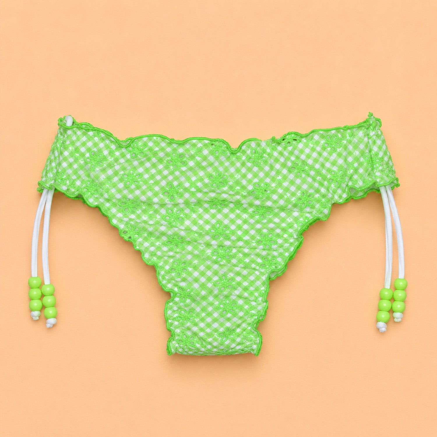 Mutandina frou frou bimba Vichy Sangallo verde