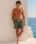 Short Tactel Uomo stampa granchi e stelle marine