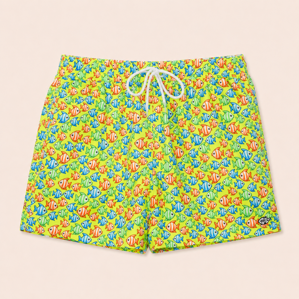 Short Tactel Uomo fantasia tropical fish